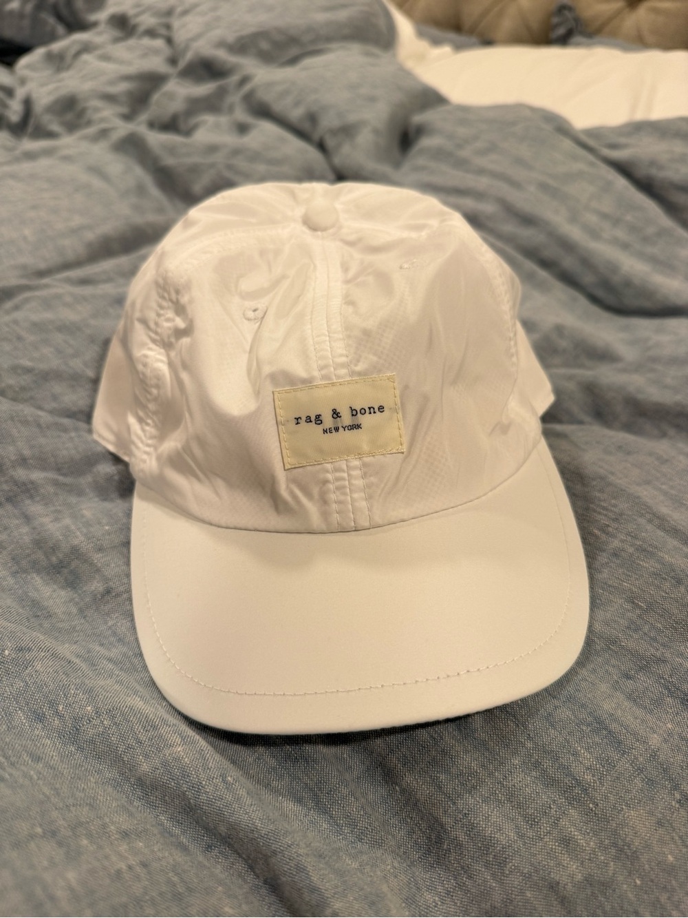 rag & bone White Nylon Logo Baseball Cap